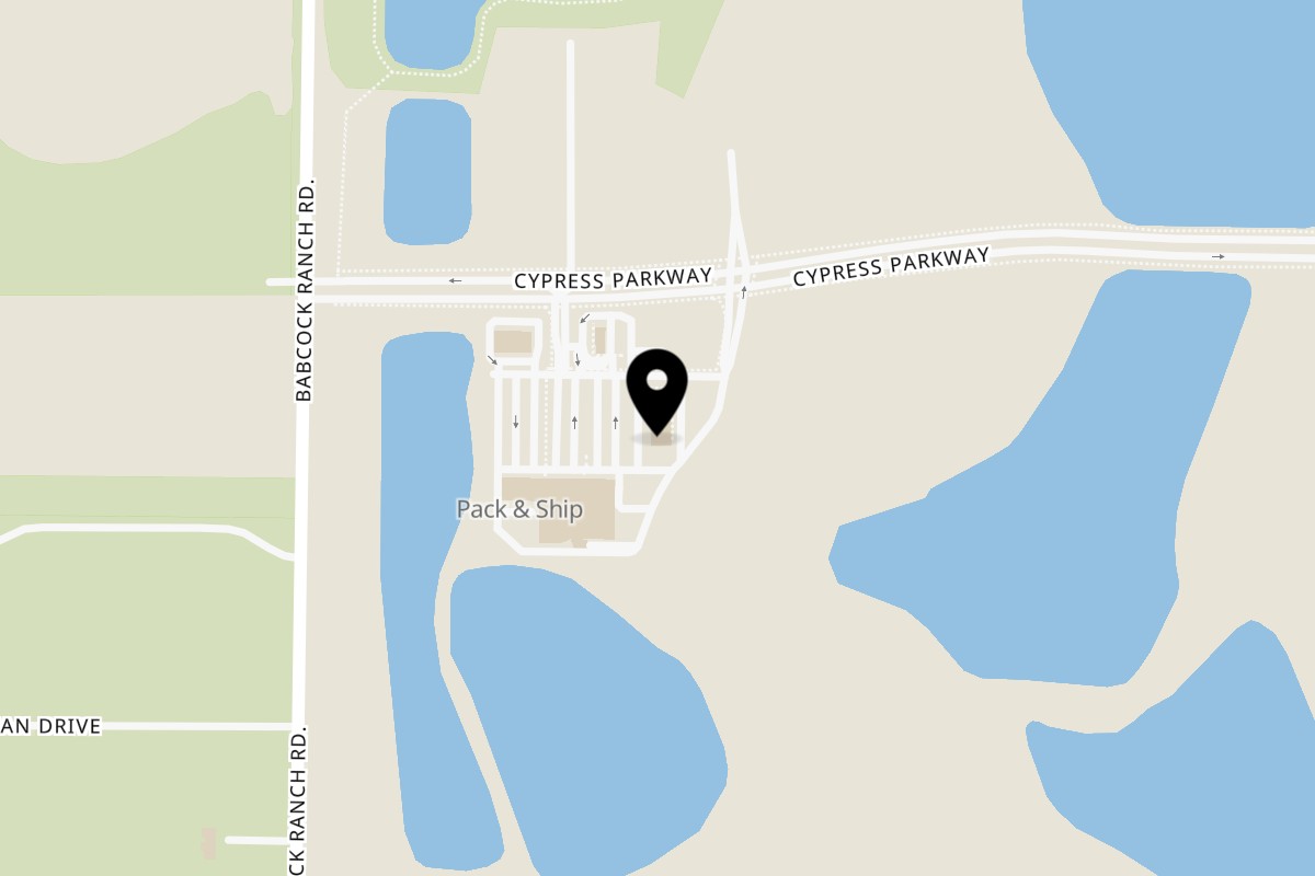 Map showing the location of M'Xuma Tacos Mexican Grill on 42091 Cypress Pkwy Ste 9 in Punta Gorda
